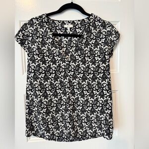 Joie Silk V-Neck Blouse Size Small